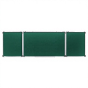 <span class=keywords><strong>Pizarra</strong></span> Plegable de Tres Secciones HJ de 100x300cm, Modelo 04, Material de <span class=keywords><strong>Melamina</strong></span> Verde, <span class=keywords><strong>Pizarra</strong></span> para Aula con Superficie Antideslumbrante - Product Image 1