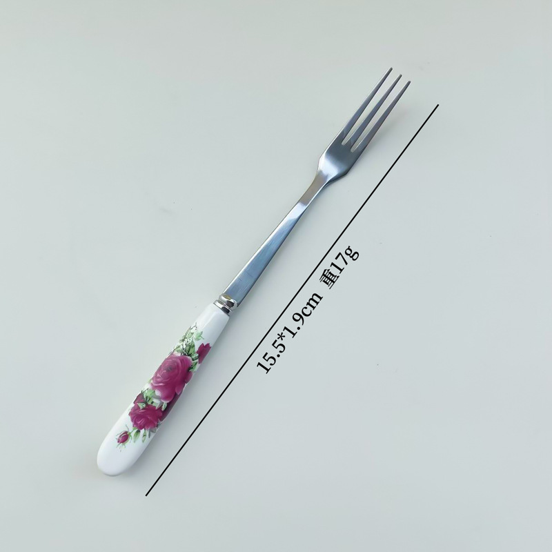 ส้อมกุหลาบสีชมพู แบบ B