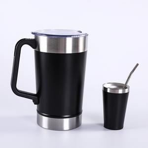 Offre Spéciale Ensemble de tasses minimalistes en acier inoxydable avec isolation de 6 à 12 heures avec poignée - Product Image 4
