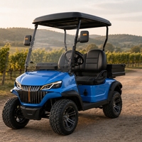 Chariot utilitaire électrique robuste, chariot de golf, véhicule à faible vitesse (SV), véhicule à quatre roues, navette pour invités de complexe, buggy de golf