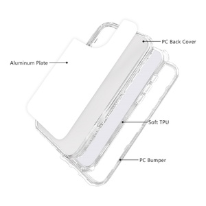 Coques de téléphone portable transparentes en TPU PC personnalisées 2D 3 en 1 pour iPhone 16 15 14 13 12 11 Pro Max - Product Image 5