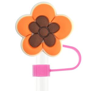 Cubierta de Silicona para Pajitas de 10 mm con Logotipo Personalizable, Diseño Creativo de Flores, PVC Suave, Reutilizable, a Prueba de Polvo, Accesorios para Bebidas - Product Image 3