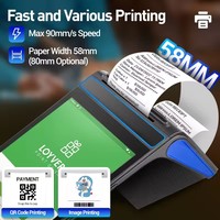 Caisse enregistreuse intelligente NB55 Plus NB80 8 pouces OEM Terminal Android Pos de paiement à écran tactile mobile avec imprimante 58mm/80mm