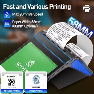 NB55 Plus NB80 8 pulgadas OEM caja registradora inteligente pantalla táctil móvil <span class=keywords><strong>Pago</strong></span> de mano Android Pos Terminal con impresora de 58mm/80mm - Product Image 3