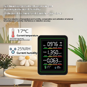 NDIR 스마트 휴대용 OLED TVOC CO2 습도 온도 공기질 모니터 5-in-1 가정용 기기 - Product Image 4