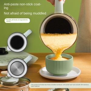 Casserole en céramique antiadhésive avec couvercle et poignée en métal, sans BPA, recyclable, 1L, pour faire bouillir et mélanger - Product Image 1
