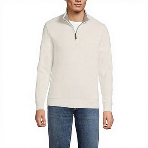 Suéter Unisex con Cierre de Cremallera, Corte Regular, Color Sólido, Tejido de Punto, 100% Algodón, Cuello Alto Informal, Ropa de Invierno - Product Image 1