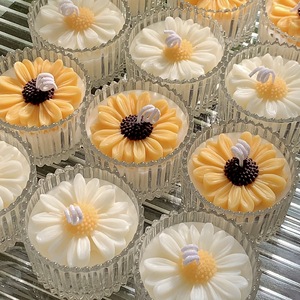 Vela Aromática <span class=keywords><strong>de</strong></span> Vidrio <span class=keywords><strong>de</strong></span> Alta Gama, Vela <span class=keywords><strong>de</strong></span> Manzanilla, Vela Aromática con Aroma a Pequeña Flor <span class=keywords><strong>de</strong></span> Margarita - Product Image 2