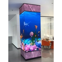 Écran LED P2.5 d'intérieur à 4 faces, colonnes géantes, module LED 320*160MM, affichage LED, publicité, mur vidéo clair, poteau