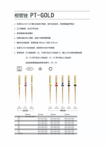 File putar gigi produsen produksi aktivasi panas emas ODM OEM PT instrumen gigi emas file saluran akar gigi - Product Image 3