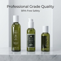 Vente en gros de flacons cosmétiques vides en PET de 200 ml, 120 ml, 80 ml et pots à crème de 50 g, 30 g pour emballages de soins de la peau, couleur personnalisable