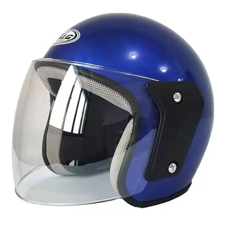 Cascos de motocicleta baratos para hombre y mujer, cascos de seguridad con doble lente protectora para las cuatro estaciones, Otoño e Invierno