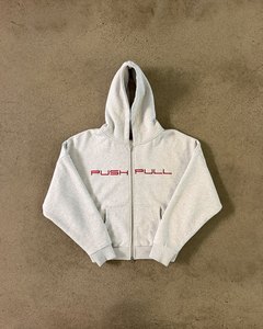 Fabricant de vêtements – Nouveau sweat à capuche zippé en molleton de coton de haute qualité, avec poche kangourou et imprimé lettres, pour hommes - Product Image 2