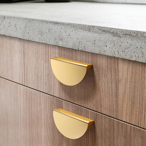 Modern and Simple Semi-circular Aluminum Alloy Paired <b>Black</b> Handle - Product Image 5