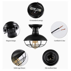 Luminaire suspendu LED moderne en forme de <span class=keywords><strong>cage</strong></span> en fer, lumière blanc chaud 3000K, garantie de 2 ans, <span class=keywords><strong>pour</strong></span> chambre à coucher, <span class=keywords><strong>escalier</strong></span>, salon - Utilisation domestique - Product Image 4