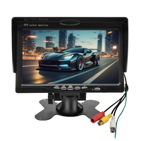 SeemeTech 7 İnç Siyah Su Geçirmez Taşınabilir Araç LCD Monitörü IPS Ekran 1024x600 Çözünürlük VGA AV/Havacılık Başlık Bağlantıları