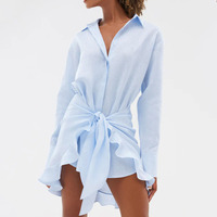 Ensemble décontracté de plage pour femme - Robe deux pièces en imitation coton et lin anti-UV Été 2026