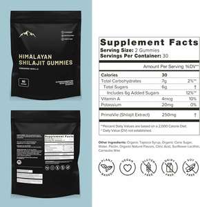 OEM/ODM วีแกน ชิลลาจิต เรซิน กัมมี่ กรดฟูลวิค แมกนีเซียม แร่ธาตุออร์แกนิก - เสริมสร้างภูมิคุ้มกัน บำรุงความจำ ช่วยการนอนหลับ - Product Image 5