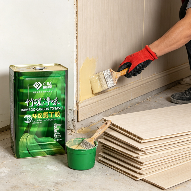 High Solid Yellow Chloroprene Rubber Adhesive Contact Cement 15kg for Flooring Countertops