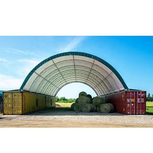 Tente de stockage extérieure préfabriquée en treillis de tissu PVC haute résistance pour entrepôt - Product Image 1