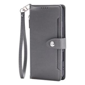 Étui portefeuille zippé en cuir végétalien texturé litchi avec dragonne pour Motorola Moto G56 5G – Prix réduit - Product Image 2