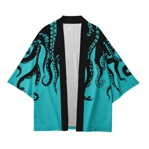 Grande Taille XXS-6XL Imprimé Pieuvre Lâche Streetwear Japonais Cardigan Femmes Hommes Harajuku Haori <span class=keywords><strong>Kimono</strong></span> Cosplay Top Chemises <span class=keywords><strong>Yukata</strong></span> - Product Image 3