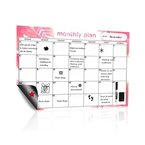Monat Agenda Mark Überprüfung Kühlschrank Aufkleber Magnetic Monthly Plan Pad Kühlschrank Kalender Wochen planer