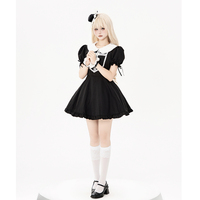 Nouvelle tenue de cosplay Lolita noire pour femme, idéale pour Halloween, déguisement de demoiselle d'honneur, carnaval, exposition de bandes dessinées
