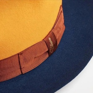 Chapeau Fedora en Laine Bicolore Ajustable Unisexe Style Cowboy Classique en Feutre pour Usage Quotidien, Formel et Extérieur - Product Image 3