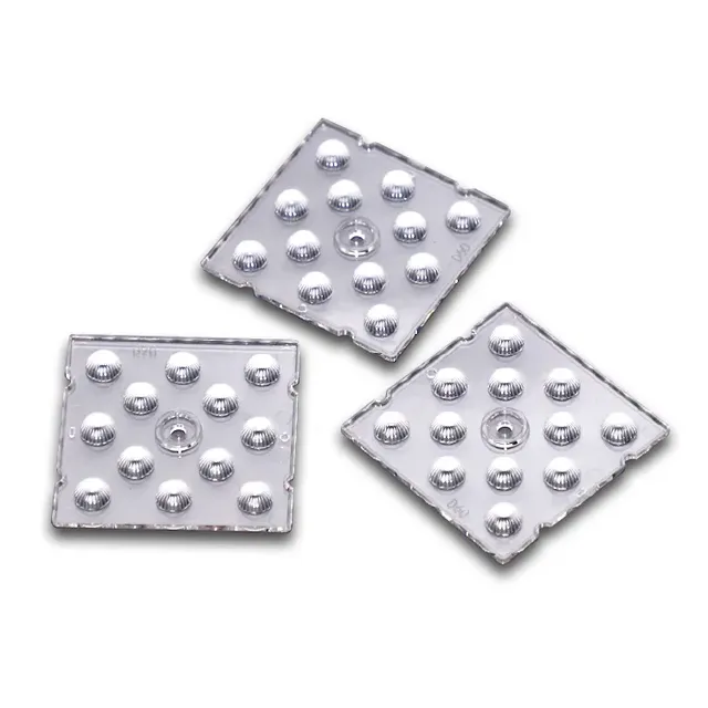 50X50MM 4 6 8 12 16 24 LED PC PMMA Lens for 3030 2835 3535 LED Outdoor Lens