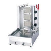 Shawarma Grill rotatif à gaz en acier inoxydable de qualité alimentaire à usage domestique 2 brûleurs Shawarma Kebab Machine grill Fecral material