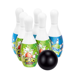 Juego <span class=keywords><strong>de</strong></span> Bolos <span class=keywords><strong>de</strong></span> Plástico para Niños, Interior/Exterior, con Anillos, Palos y Pelotas - Product Image 4