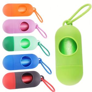Dispensador de Bolsas para Excremento de Perro, Diseño de Cápsula, Práctico y Portátil - Bolsas para Desechos de Mascotas para Limpieza en Movimiento - Product Image 1