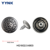 Assortiment de boutons en alliage de zinc pour jeans, prix direct usine, durables, pour denim léger et épais, avec garantie.