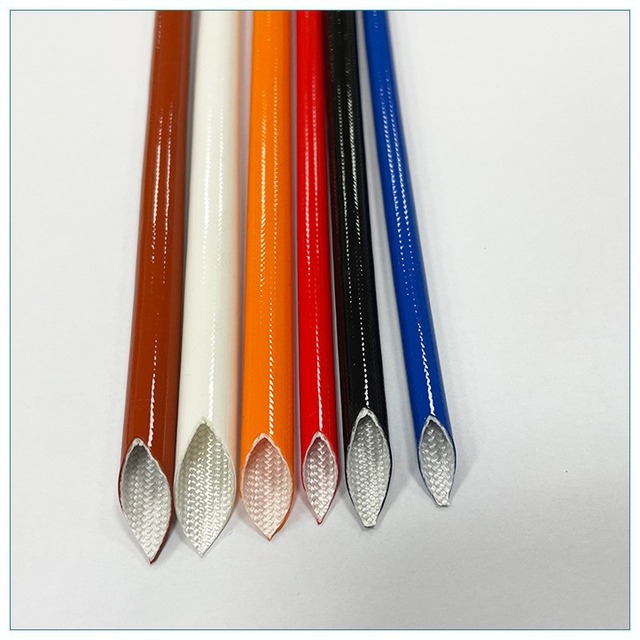 High Voltage 14mm Durability High Temperature Silicone Fiberglass Sleeve Heat Resistant Cable Sleeves for Bending & Cutting
