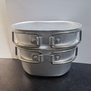 DF52 – Lot de 2 tasses empilables en aluminium 1,5 L pour extérieur, réutilisables, portables, légères et durables pour le camping - Product Image 2