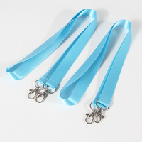 Buntes Lanyard mit Doppel clip für Office Meeting Polyester Lanyard für Abzeichen-und Schlüssel konferenz