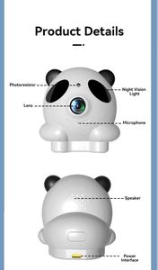 Kamera Mini nirkabel WIFI 180 derajat, kamera rumah inframerah penglihatan malam 1080P deteksi gerakan sangat kecil - Product Image 4