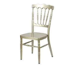שמפניה aluminiul naporian אלומיניום stackable אלומיניום נפוליאון כיסא עם כרית
