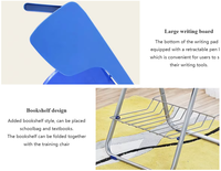 GUANGWEI Meubles d'école en gros, table et chaise pliantes modernes pour salle de classe, chaise de conférence universitaire avec tablette d'écriture