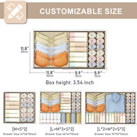 Boîte de rangement pliable en tissu, organiseur de tiroir, bac de rangement carré pour vêtements, pour placard, chambre, maison