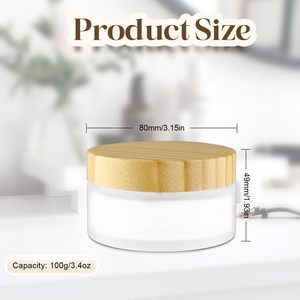 Pots cosmétiques transparents en PET de 16 oz et 8 oz avec couvercles à vis en plastique pour soins de la peau, rouge à lèvres, poudre libre et mascara - Product Image 2