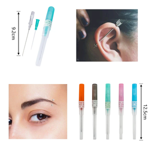 Vente en gros 50 pièces/boîte Aiguilles de perçage pour <span class=keywords><strong>cathéter</strong></span> jetables de qualité supérieure en acier inoxydable stérile pour le perçage corporel - Product Image 5