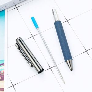 Wholesale Custom Logo 1.0Mm Business Pu Leather-Covered Multi-Color Twist-Action Metal Ballpoint <b>Pen</b> - Product Image 4