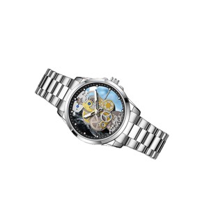 Nouvelle montre à quartz entièrement automatique non mécanique, montre creuse pour hommes, étanche, lumineuse, en acier transparent, montre de personnalité pour hommes - Product Image 4