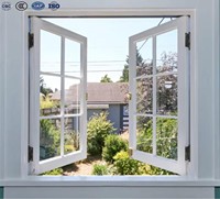 Fenêtre fixe en aluminium à double vitrage pare-balles anti-ouragan Top Bright Hurricane Impact avec persiennes, personnalisable pour la maison