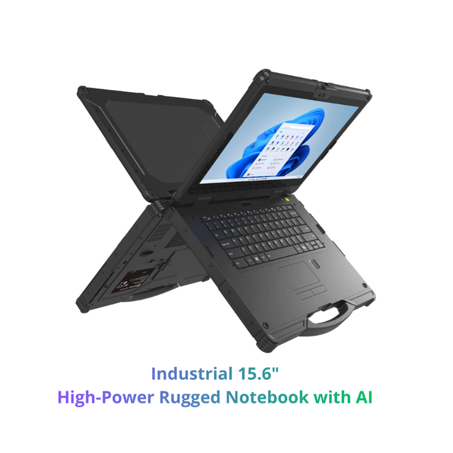 15.6 Inch Fully Rugged Laptop Waterproof Intel Core Ultra 7 155H 16GB+512GB Win11 Pro 1000nits Dual Battery IP65