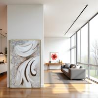 Peinture à l'huile sur toile abstraite de style moderne, thème nature morte, art mural de montagne, imperméable, écologique, fait main, décoration intérieure