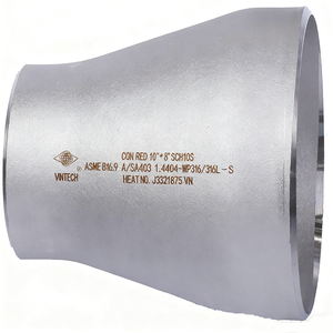 Reductor Concéntrico de Acero Inoxidable, Accesorio de Tubería Soldado, Acoplador Reductor Sin Costura ASME B16.9 para Tuberías de Alta Presión - Product Image 2