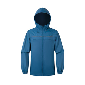 Men's Customizable Logo Hooded Raincoat Solid Color Windproof Waterproof <b>Jacket</b> for Spring Autumn Outdoor <b>Canvas</b> Casual Winter - Product Image 5